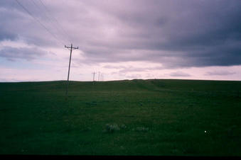 #1: View north from confluence including the "road"