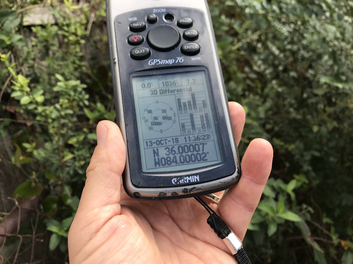 GPS reading number two at the confluence. 