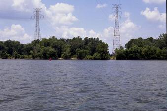 #1: Looking West from the confluence point (nearest land)