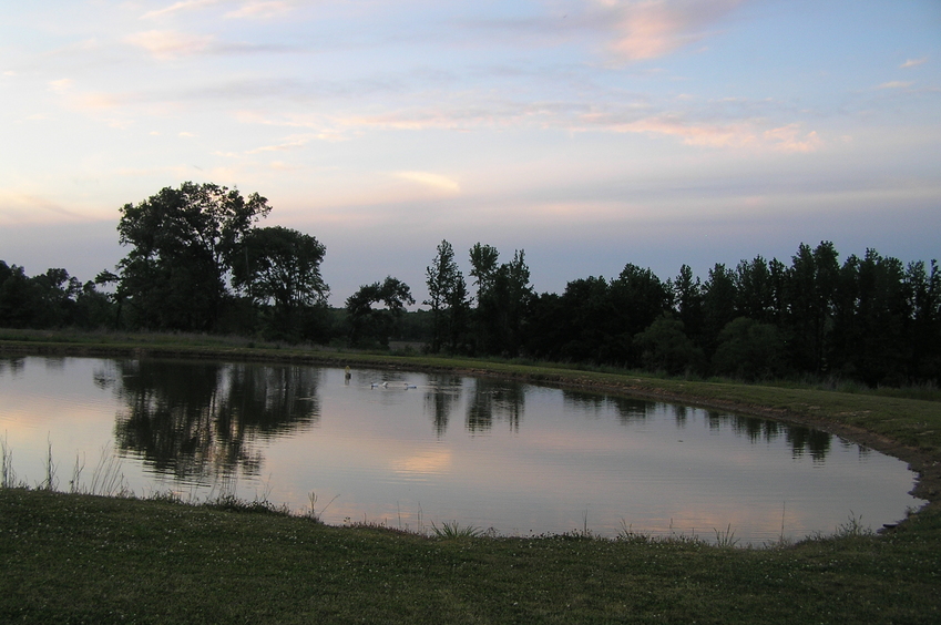 Sunset at 36 North 89 West, looking northwest, 50 meters northwest of the confluence. 