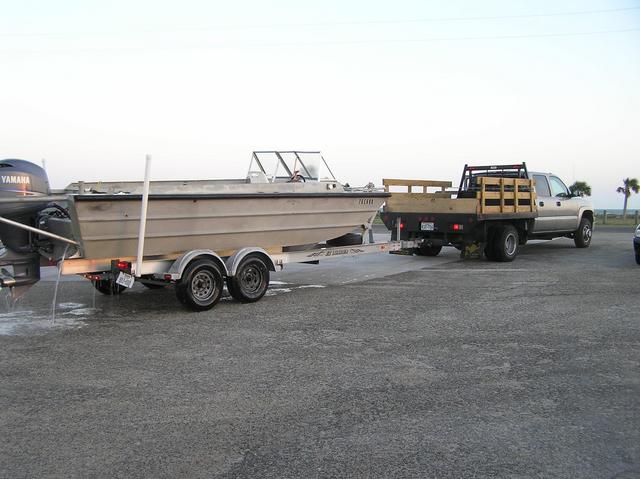 Texas A&M University research boat, after confluence voyage.