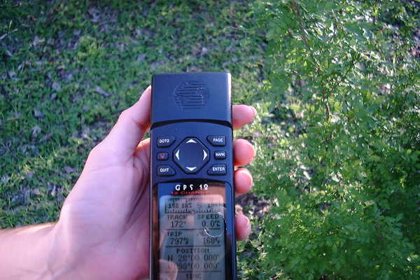 The GPS at the confluence.