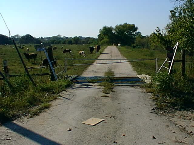 When approaching from the East we came across a locked gate