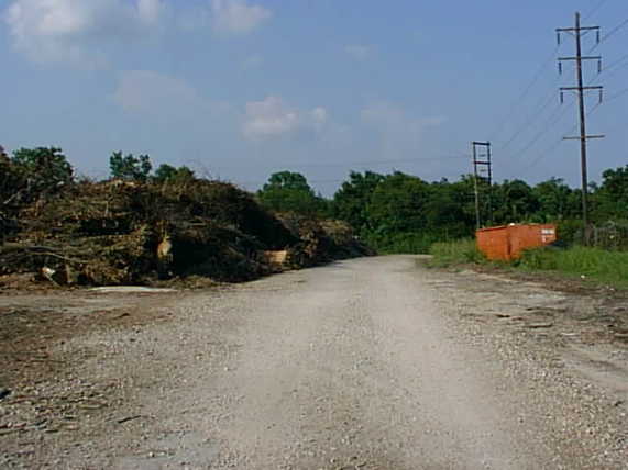 The turn off from Hwy 347 into the dump