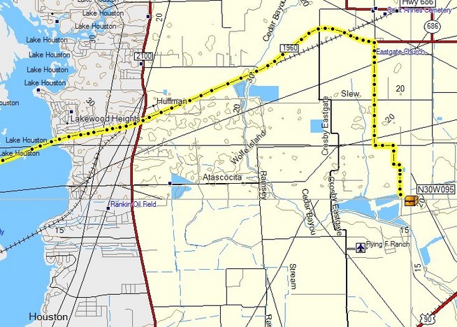 Track log showing easy access from the north