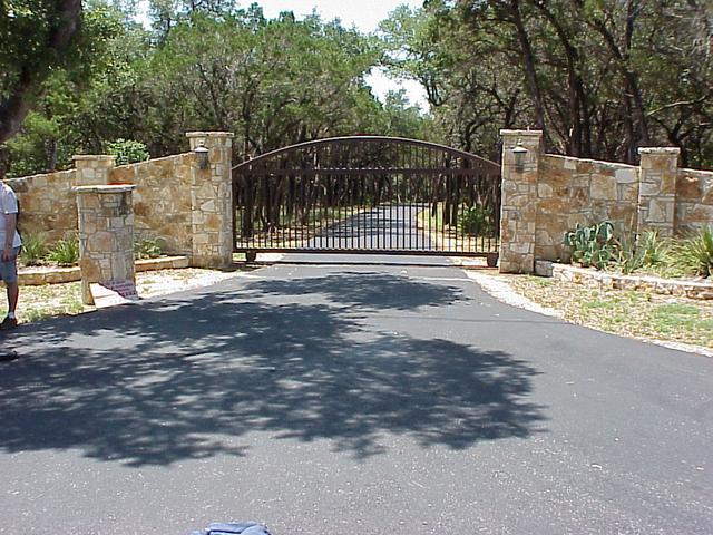 Gate of ranch that includes the confluence.
