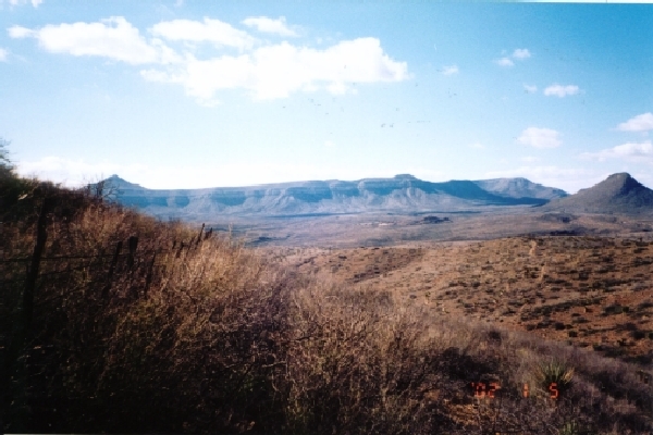 Looking south from confluence