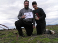 #3: Brian Lehmkuhle and Joseph Kerski feeling centered in their field at 31 North 97 West.