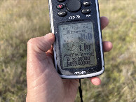 #7: GPS reading at the confluence. 