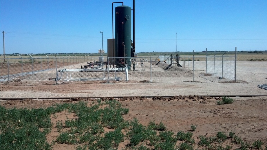 South from the confluence - oil separation tanks