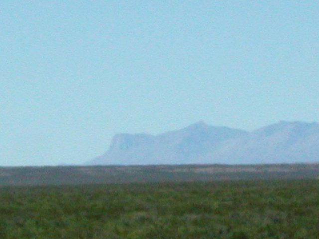 Telephoto shot of Guadalupe Peak (the highest point in Texas) 51.3 miles west southwest