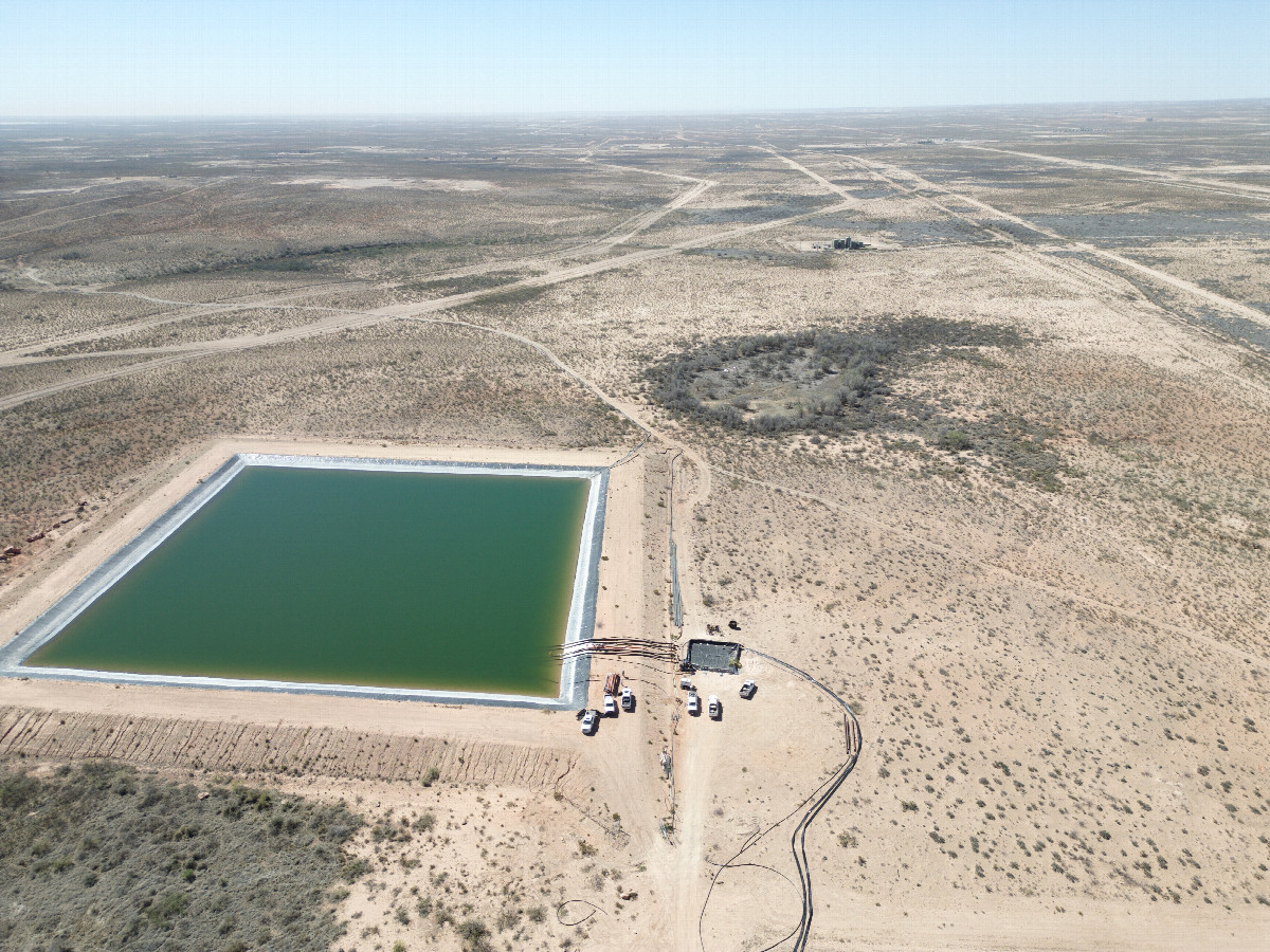 View South (into Texas) from a height of 120m