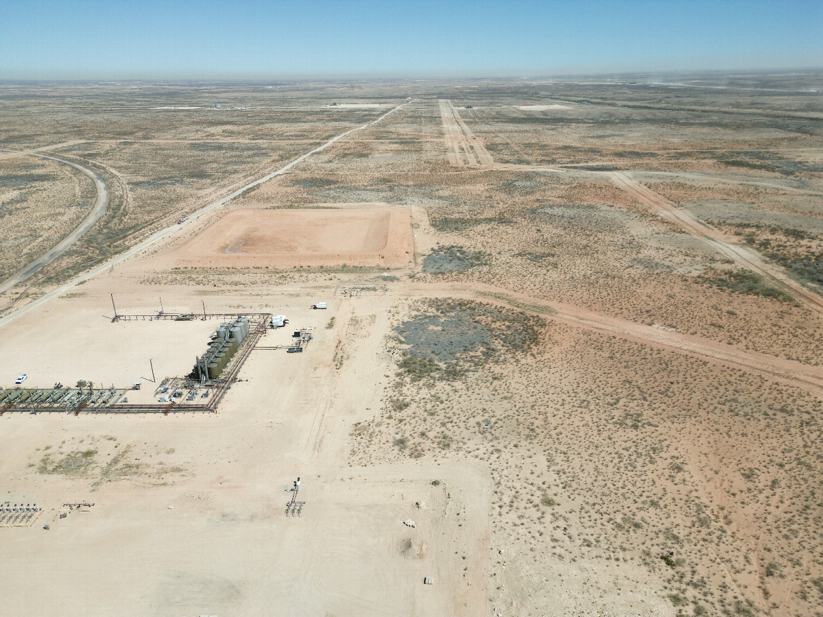 View North (into New Mexico) from a height of 120m