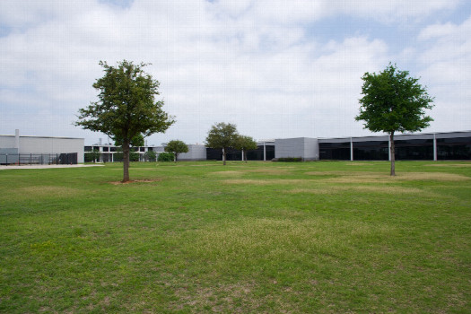 #1: The confluence point lies on a lawn in the Convergence Office Park.  (This is also a view to the North.)