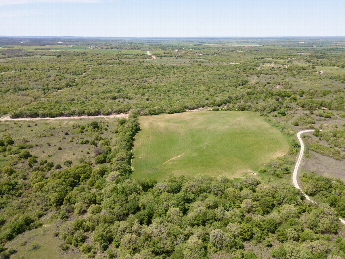 View West, from 120m above the point