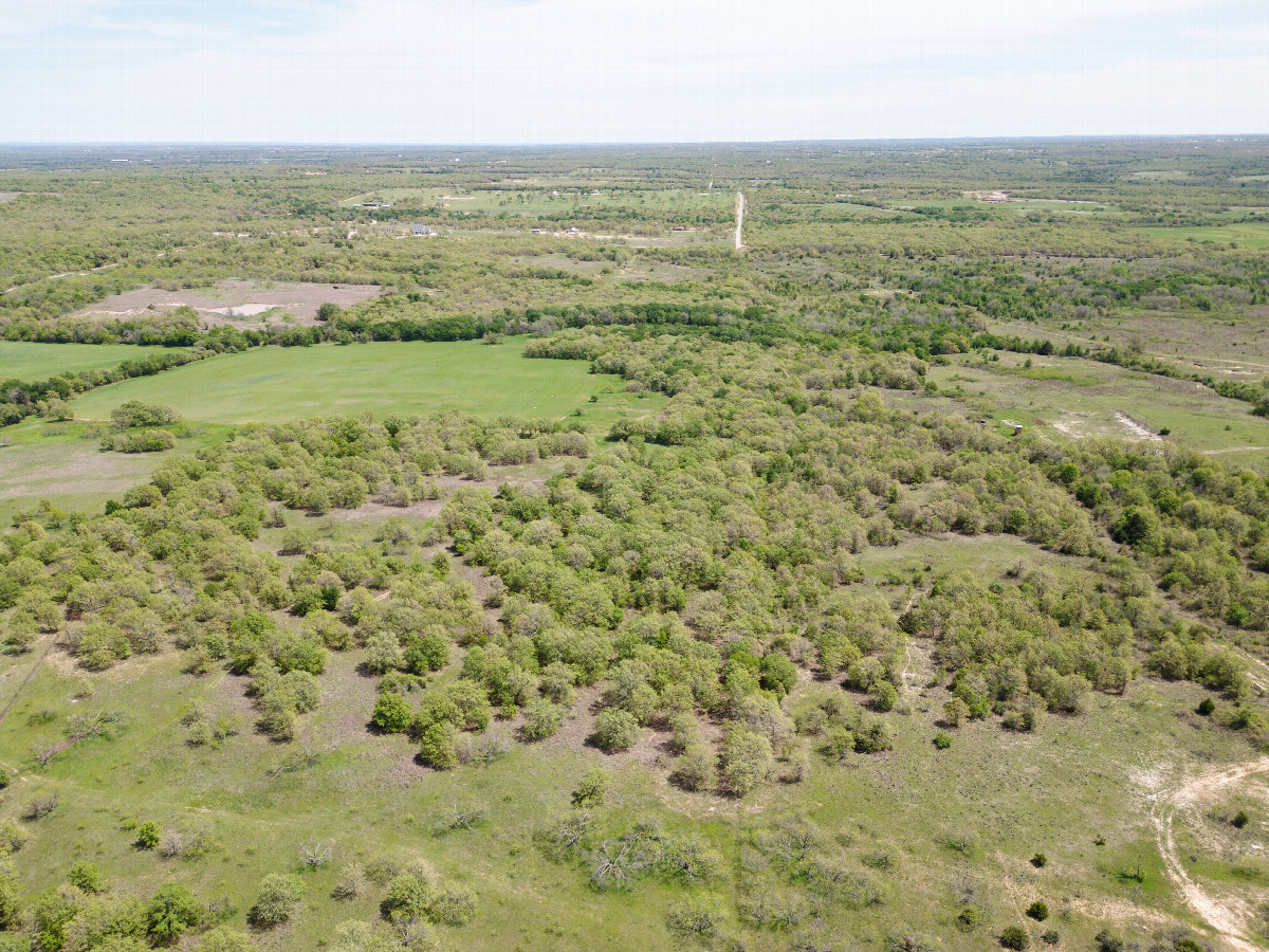 View East, from 120m above the point