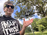 #4: Joseph Kerski on some Texas roads in the vicinity of the confluence point.