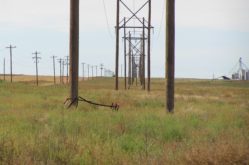 Looking west from the powerline at the start of the hike to 33 North 103 West.