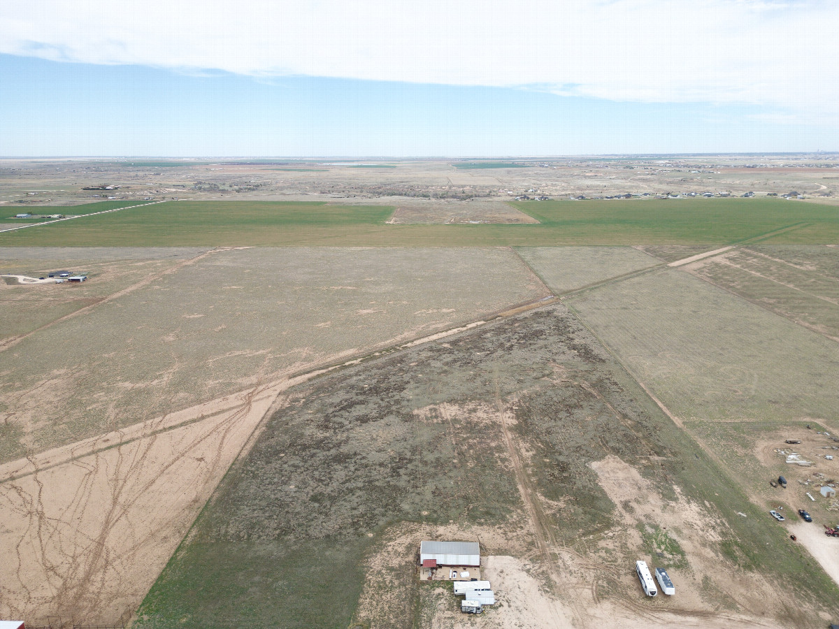 View North, from 120m above the point