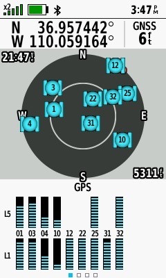 My GPS receiver, 4.40 miles from the point