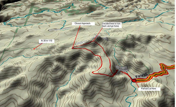 3D rendering of the map of my route