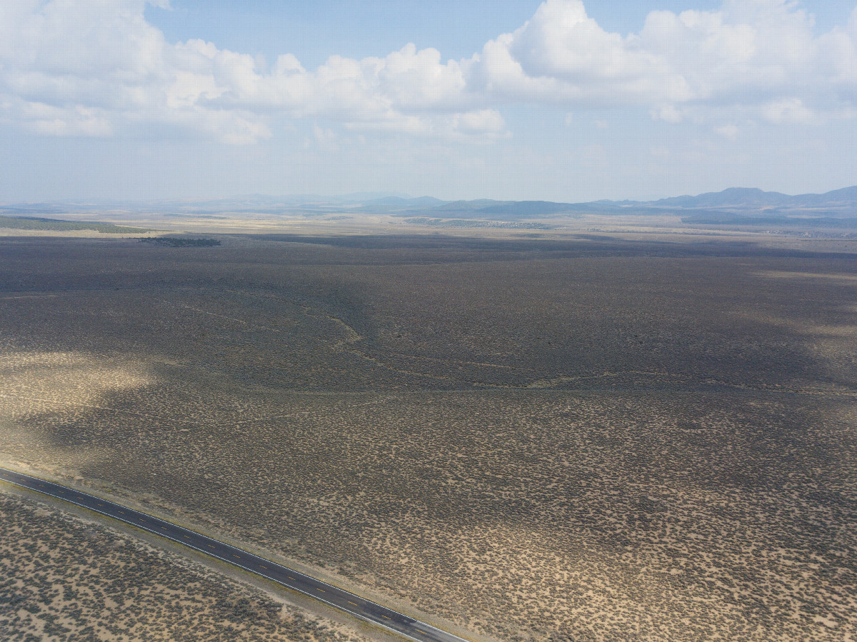 View East, from 120m above the point