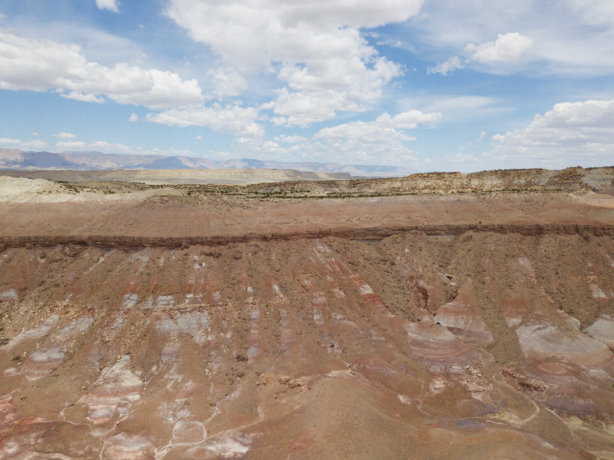 View North, from 120m above the point