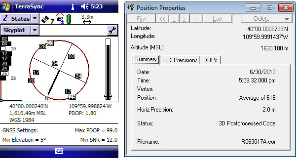 TerraSync post processed data