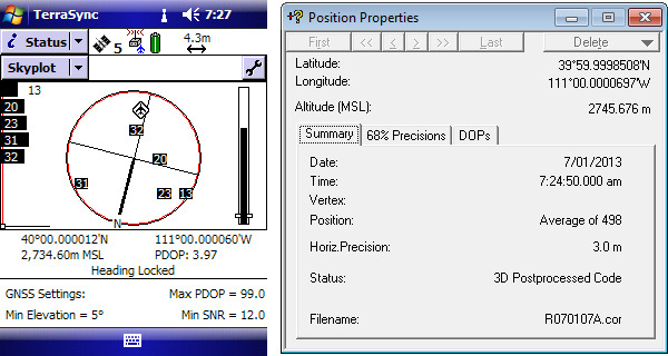 TerraSync post processed data