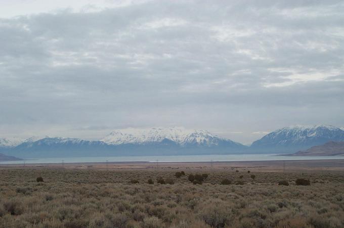 The mountains over Utah lake, to the NE, from the confluence