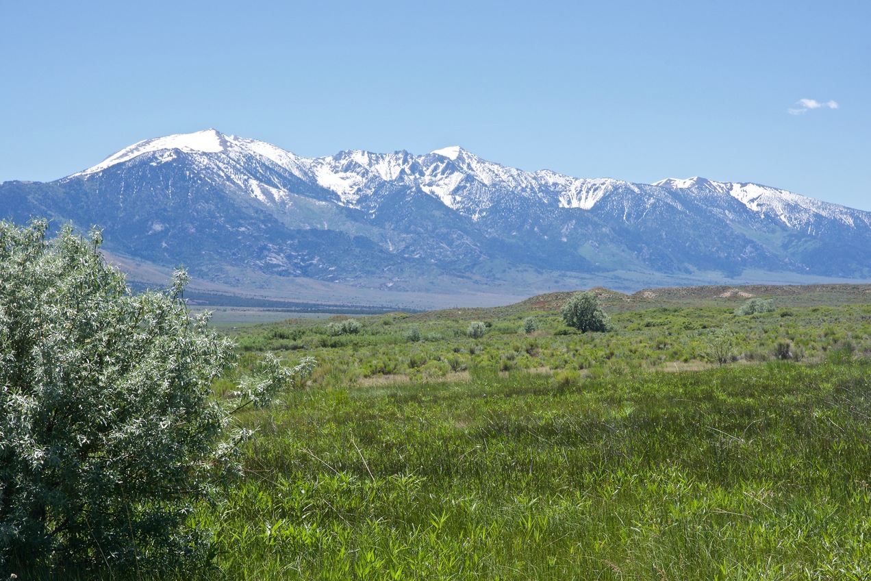 A close-up view of the Deep Creek Range, southeast of the point