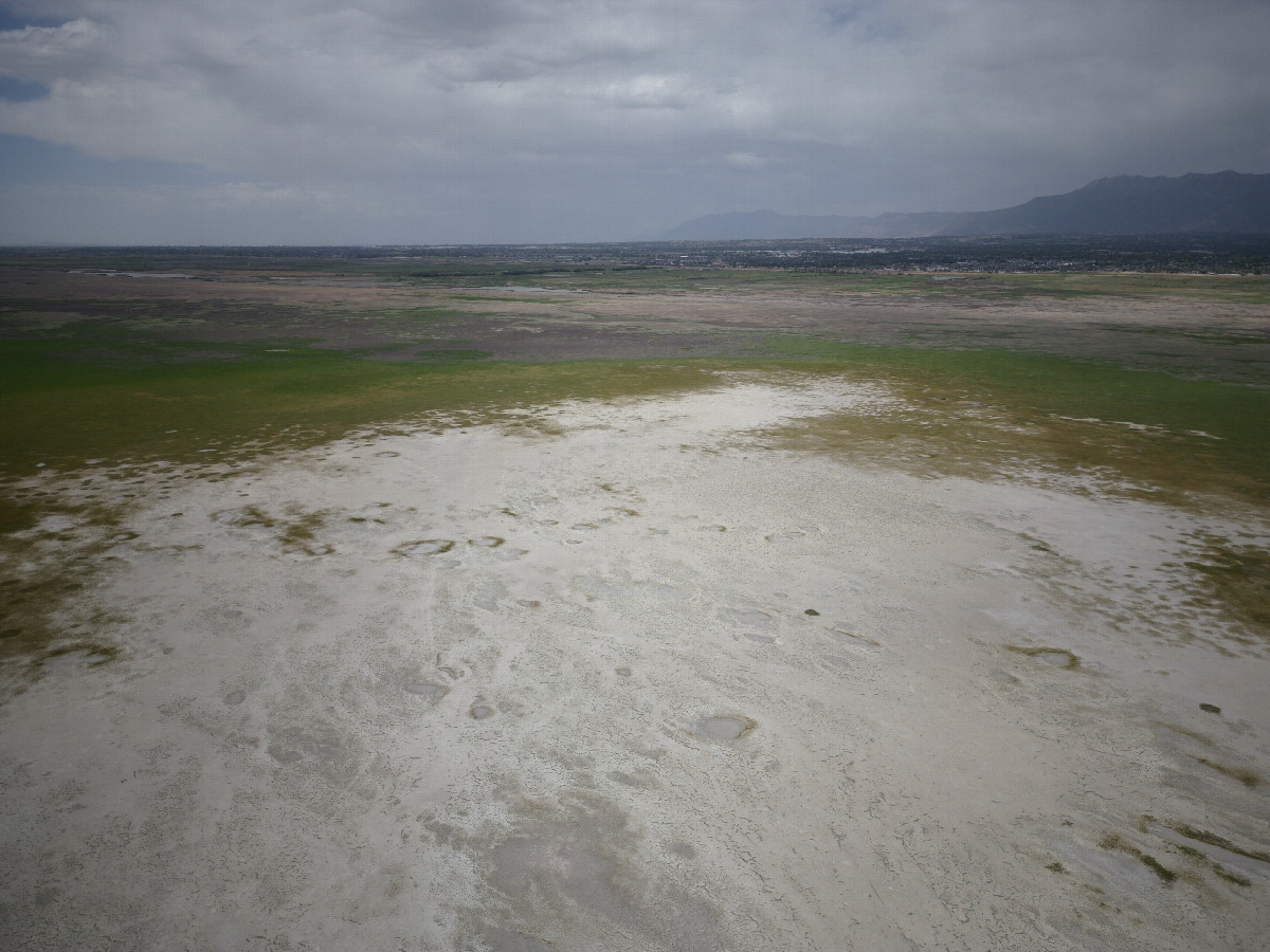 View North, from 120m above the point