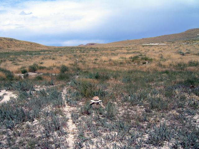 Confluence general area with cairn in foreground