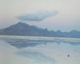 #7: Bonneville Salt Flats - no salt today, just a lot of brackish water