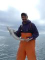 #8: Rob with a small shark caught near the confluence.