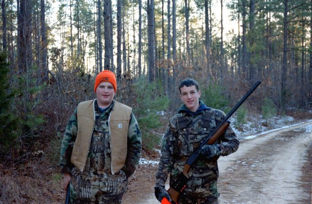 Two nice hunters, along the dirt road just west of the confluence