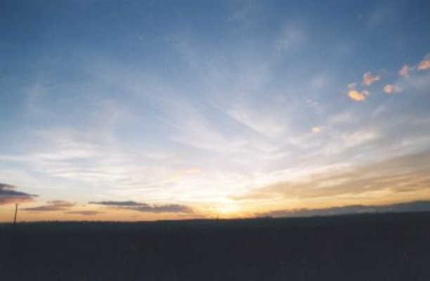 Sunset behind the confluence