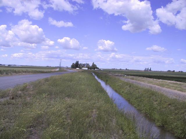 View northwest along the canal and road