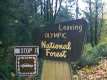 #2: Road sign at Olympic National Forest boundary