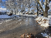 #2: A view to the north from the confluence, up Buchanan Pl toward Beloit Rd.