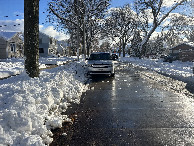 #4: A view to the south from the confluence, down 70th St toward Arthur Ave.