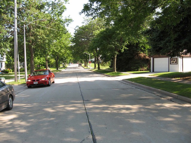 The view south down S. 70th St.