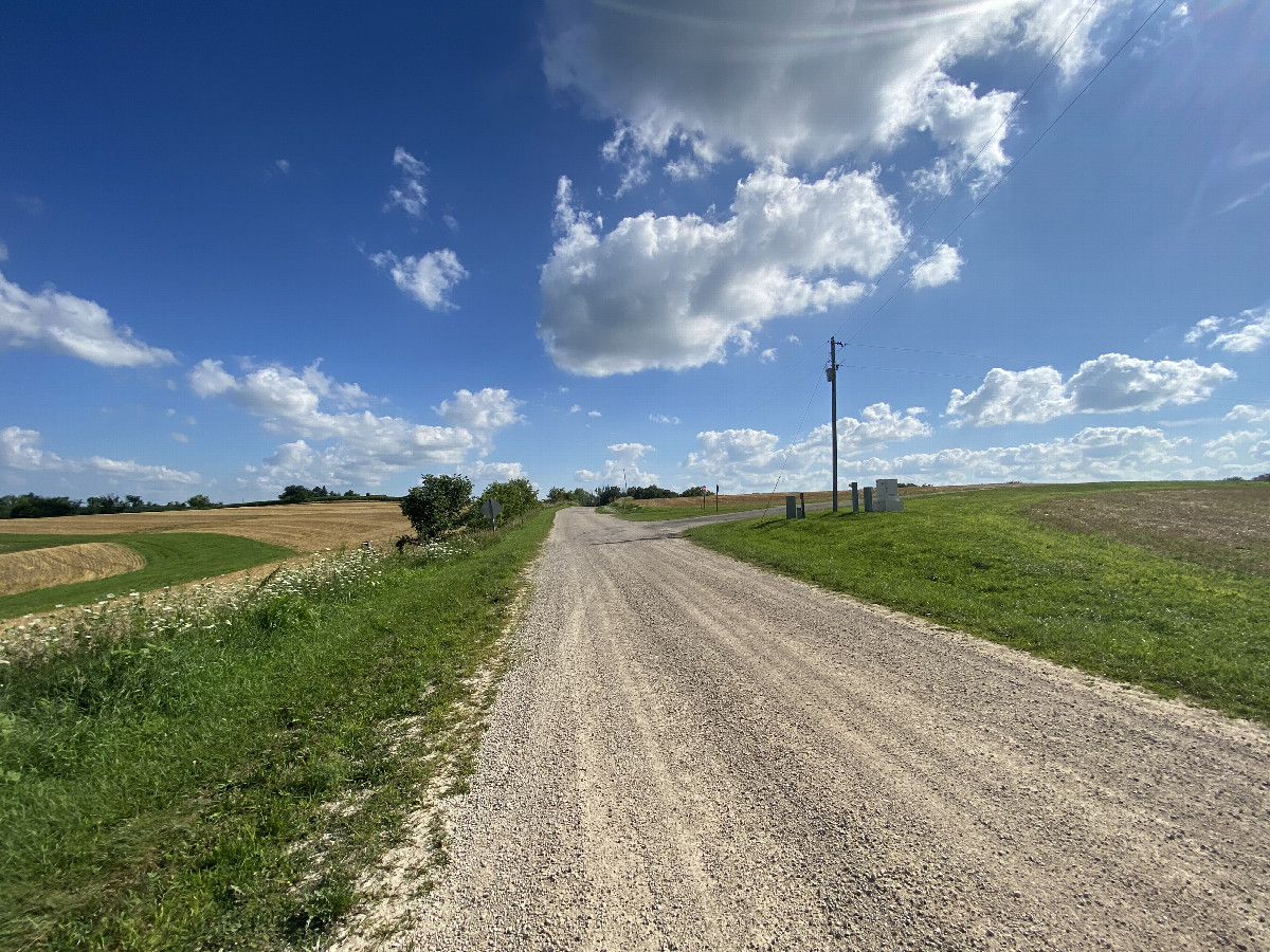 Nearest road to the confluence point, looking southwest. 