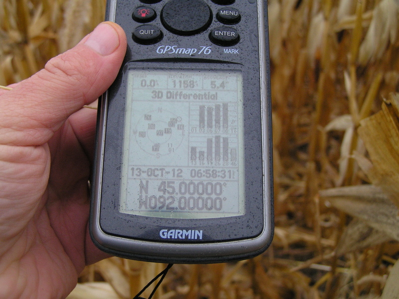 GPS getting wet while on the confluence of 45 North 92 West.