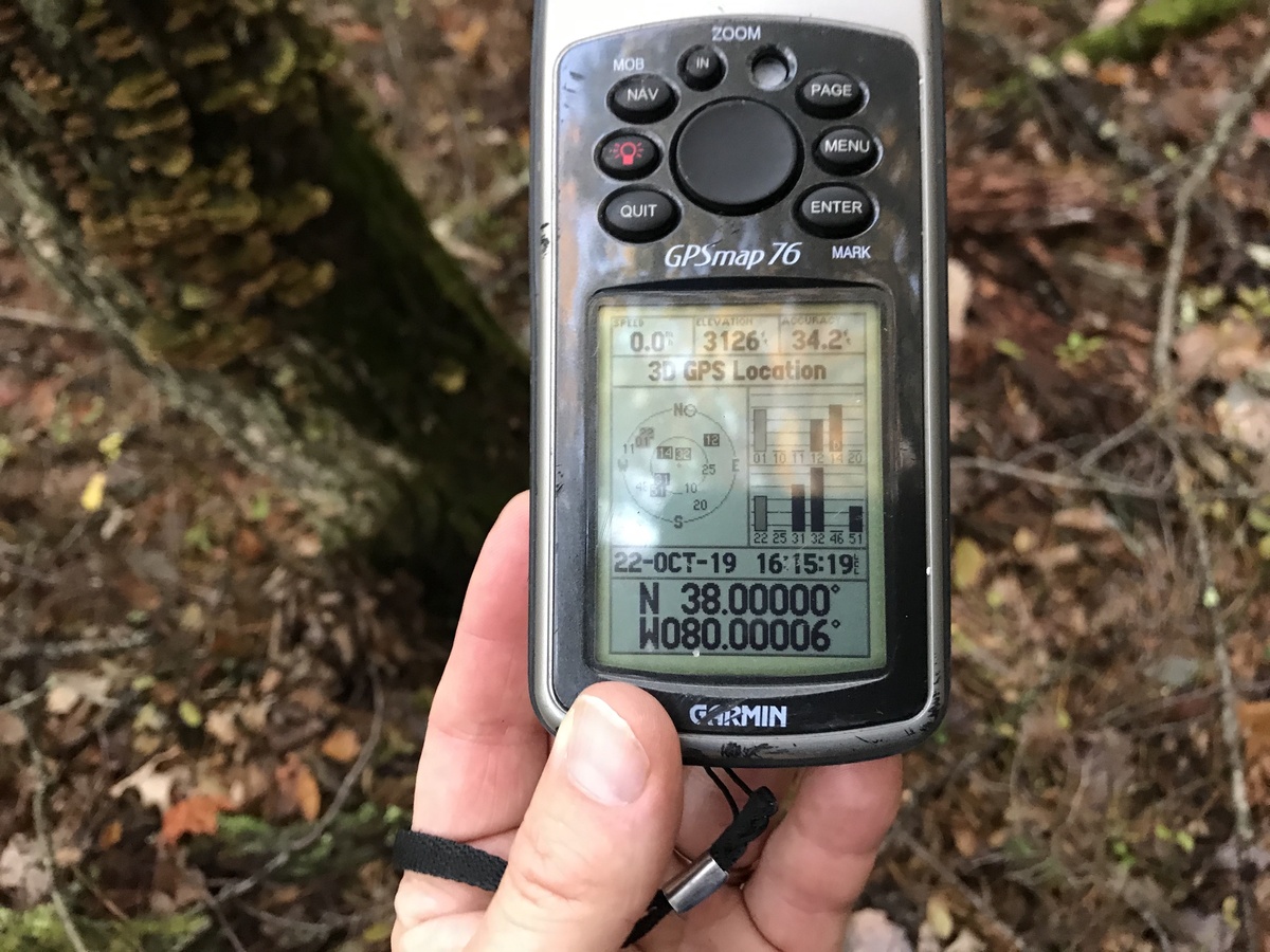 GPS receiver at confluence point. 