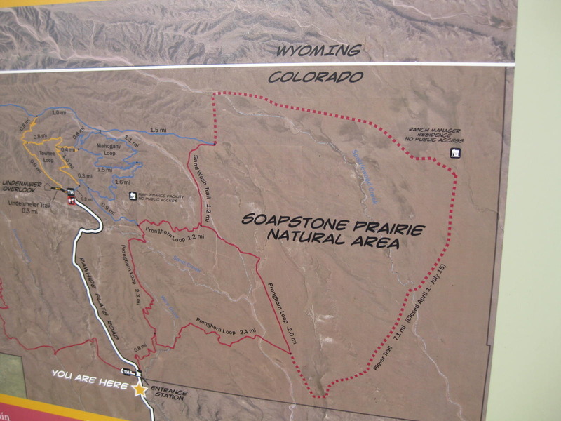 Route map: Pronghorn south spur to Plover, counter-clockwise to the site