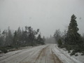 #7: Flash snowstorm in the Laramie Mountains on my way to the site