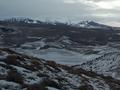 #4: View to the South from the confluence area.  The road is just visible between the hillsides