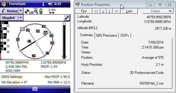 TerraSync post processed data