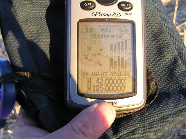 GPS reading from the confluence site.